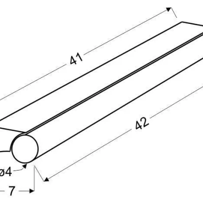 LED podlinkové svítidlo DAPHNE - 7W, 4000K (denní bílá), chromované / bílé