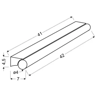 LED podlinkové svítidlo DAPHNE - 7W, 4000K (denní bílá), chromované / bílé