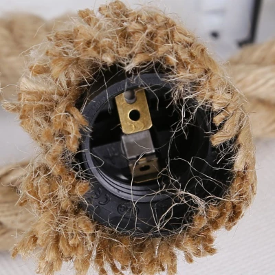 Provazový závěs DORANA - 1xE27, 60W, hnědý