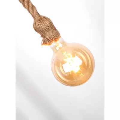 Provazový závěs DORANA - 1xE27, 60W, hnědý