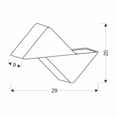 Nástěnné LED venkovní svítidlo DRACENA - 9W, 3000K (teplá bílá), černé