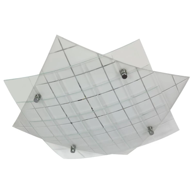 Stropní LED světlo DUBLOS - 9W, 6500K (studená bílá), hranaté, čiré