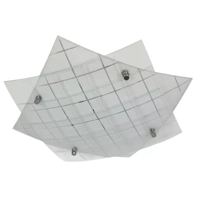 Stropní LED světlo DUBLOS - 9W, 6500K (studená bílá), hranaté, čiré