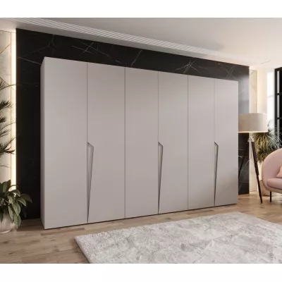 Velká šatní skříň 300 cm SORAYA 1 - kašmír / kašmírové úchyty