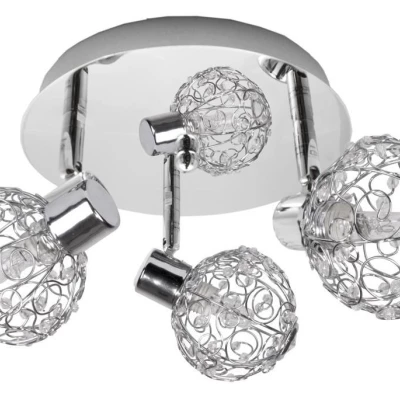 Stropní kulaté moderní osvětlení COLLAR - 3xG9, 40W, chromované