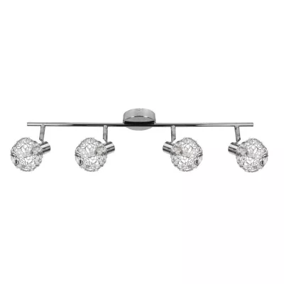 Stropní moderní osvětlení COLLAR - 4xG9, 40W, chromované