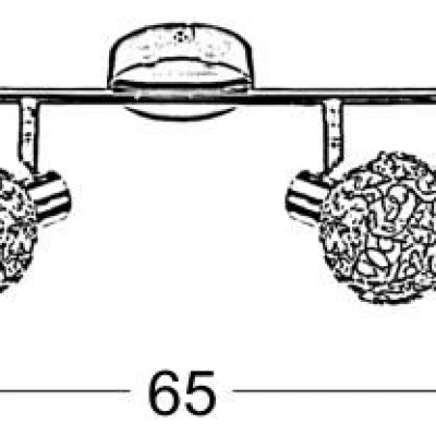 Stropní moderní osvětlení COLLAR - 4xG9, 40W, chromované