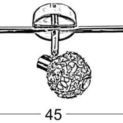 Stropní moderní osvětlení COLLAR - 3xG9, 40W, chromované