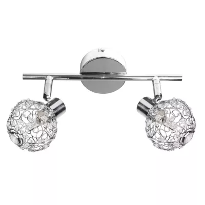 Nástěnné / stropní moderní osvětlení COLLAR - 2xG9, 40W, chromované