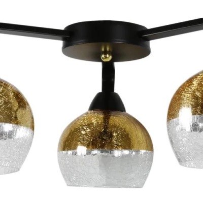 Designové stropní osvětlení CROMINA - 3xE27, 60W, černé / zlaté