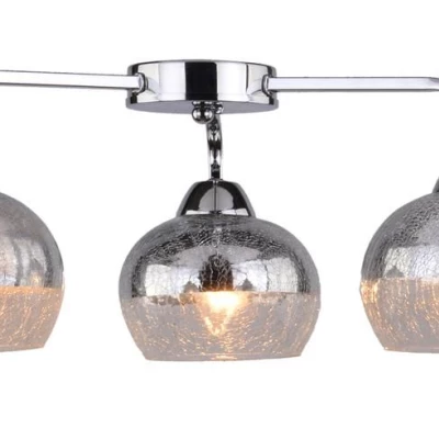 Designové stropní osvětlení CROMINA - 3xE27, 60W, chromované