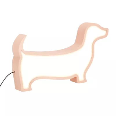 Nástěnné svítidlo do dětského pokoje DOG - 12W, 3000K (teplá bílá), růžové