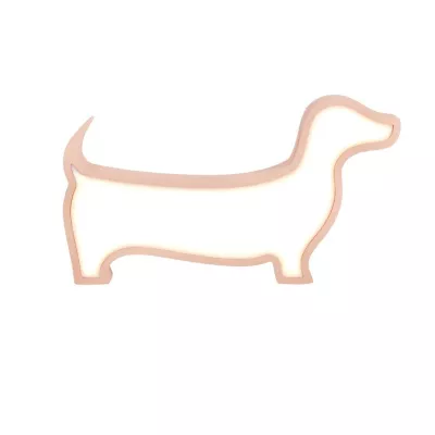 Nástěnné svítidlo do dětského pokoje DOG - 12W, 3000K (teplá bílá), růžové