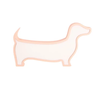 Nástěnné svítidlo do dětského pokoje DOG - 12W, 3000K (teplá bílá), růžové