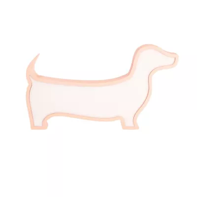Nástěnné svítidlo do dětského pokoje DOG - 12W, 3000K (teplá bílá), růžové