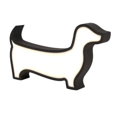 Nástěnné svítidlo do dětského pokoje DOG - 12W, 3000K (teplá bílá), černé