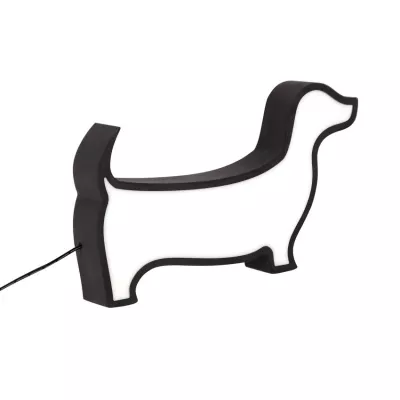 Nástěnné svítidlo do dětského pokoje DOG - 12W, 3000K (teplá bílá), černé