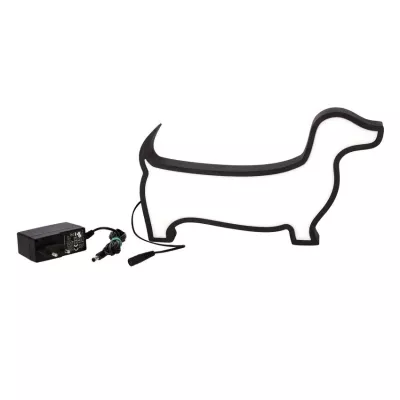 Nástěnné svítidlo do dětského pokoje DOG - 12W, 3000K (teplá bílá), černé