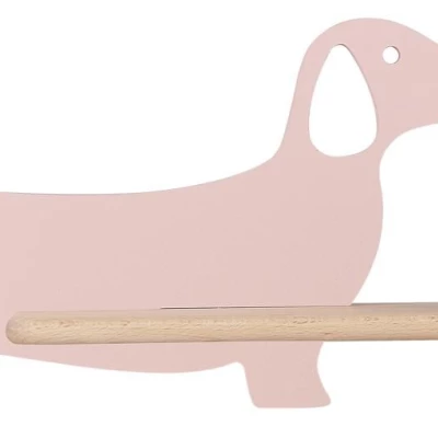 Nástěnná lampička do dětského pokoje DOG - 5W, 4000K (denní bílá), růžová