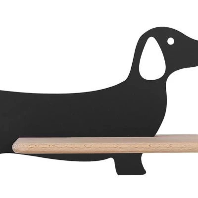 Nástěnná lampička do dětského pokoje DOG - 5W, 4000K (denní bílá), černá