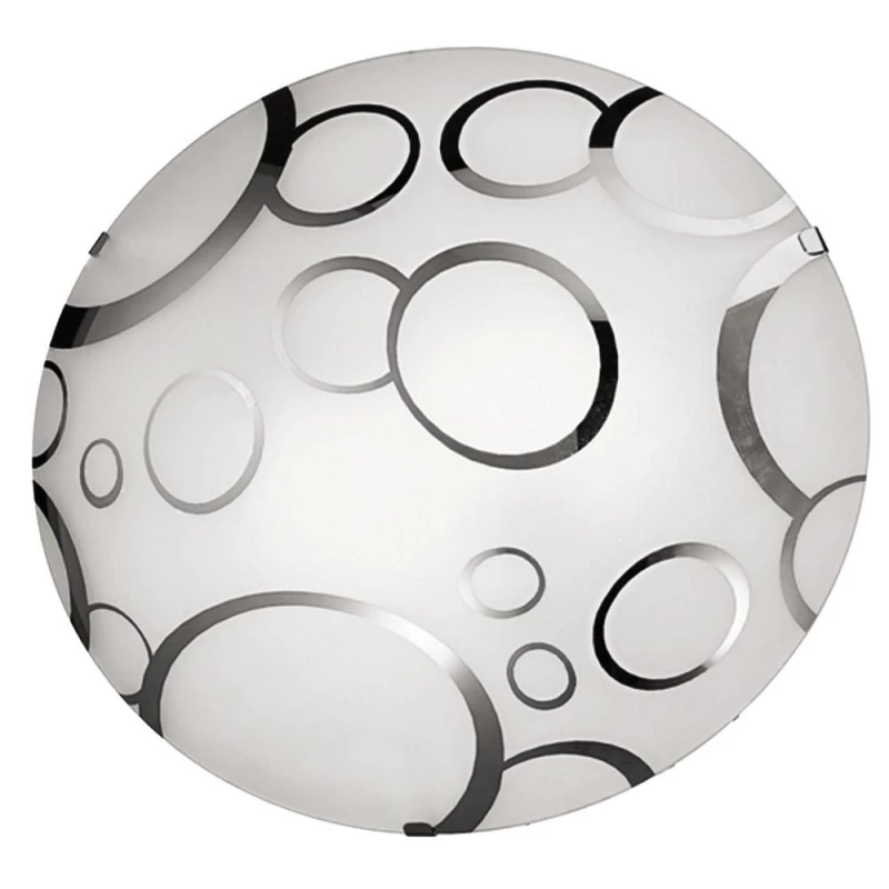 Nástěnné / stropní osvětlení DOKA - 2xE27, 60W, 40cm, kulaté, chromované / bílé