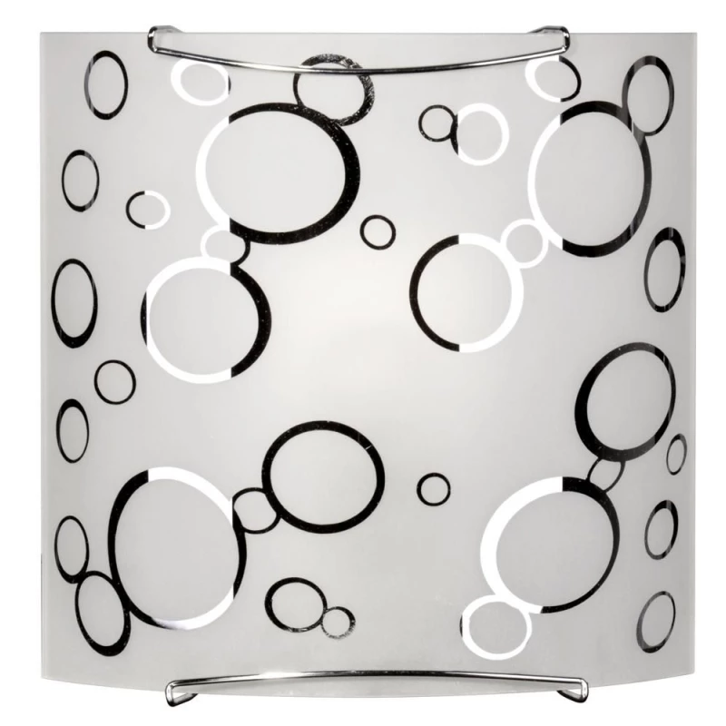 Nástěnné moderní osvětlení DOKA - 1xE27, 60W, hranaté, chromované / bílé