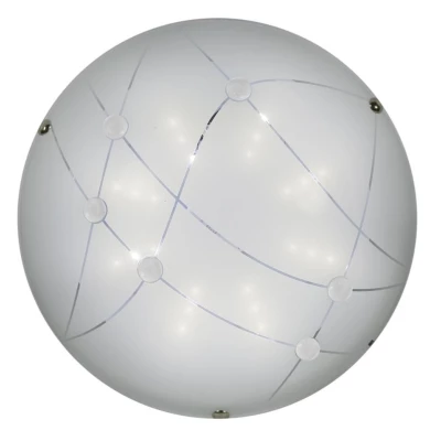 Nástěnné / stropní skleněné LED světlo DUCA - 10W, 6500K (studená bílá), 30cm, kulaté, bílé