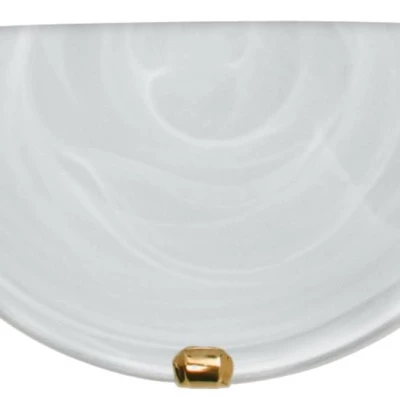 Nástěnné moderní osvětlení DUNA - 1xE27, 60W, mosazné / bílé