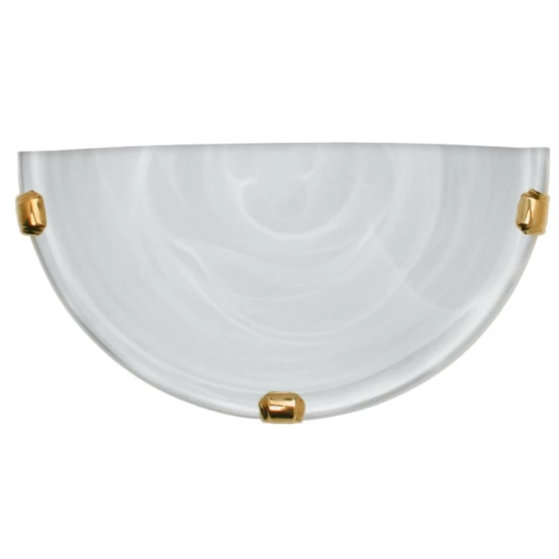 Nástěnné moderní osvětlení DUNA - 1xE27, 60W, mosazné / bílé