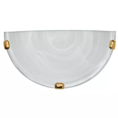 Nástěnné moderní osvětlení DUNA - 1xE27, 60W, mosazné / bílé