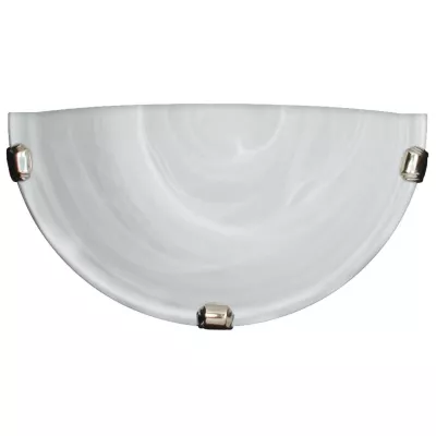 Nástěnné moderní osvětlení DUNA - 1xE27, 60W, chromované / bílé