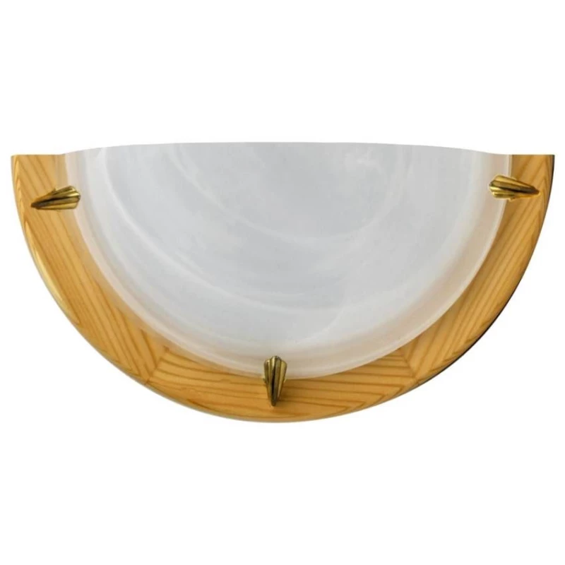 Nástěnné moderní osvětlení DUNA - 1xE27, 60W, borovice / bílé