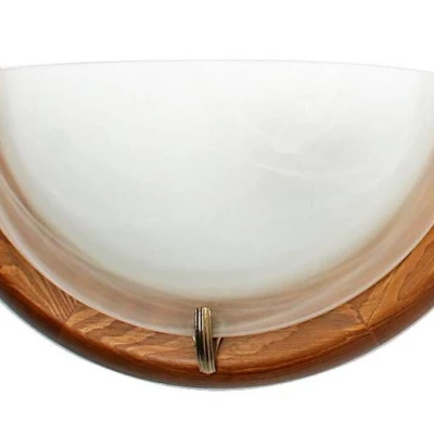 Nástěnné moderní osvětlení DUNA - 1xE27, 60W, dub / bílé