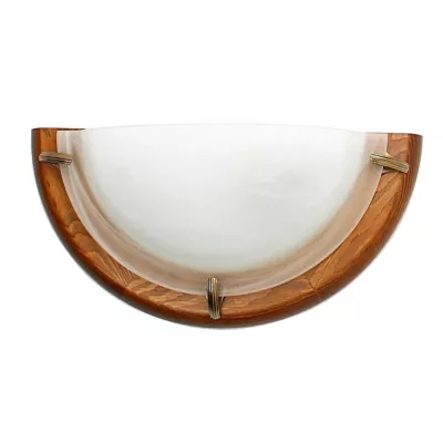 Nástěnné moderní osvětlení DUNA - 1xE27, 60W, dub / bílé