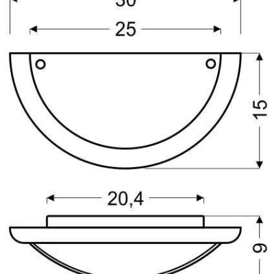 Nástěnné moderní osvětlení DUNA - 1xE27, 60W, dub / bílé