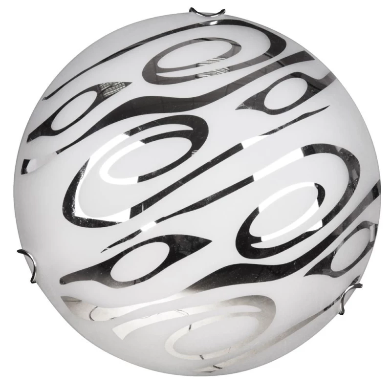 Moderní kulaté stropní osvětlení EDGAR - 1xE27, 60W, 30cm, chromované / čiré