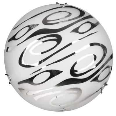 Moderní kulaté stropní osvětlení EDGAR - 1xE27, 60W, 30cm, chromované / čiré