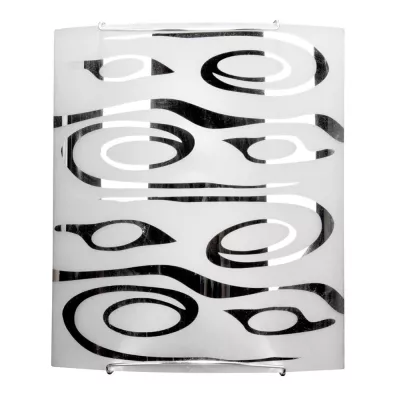 Moderní nástěnné osvětlení EDGAR - 1xE27, 60W, hranaté, chromované / čiré