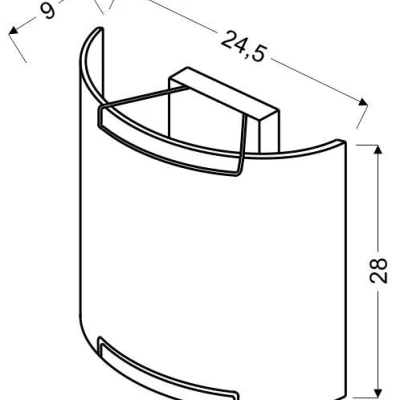 Moderní nástěnné osvětlení EDGAR - 1xE27, 60W, hranaté, chromované / čiré