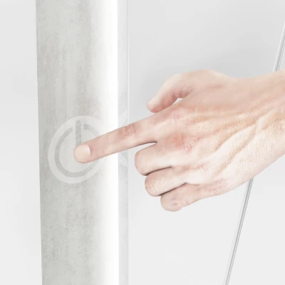 VÝPRODEJ - Šatní skříň FIDES - šířka 92 cm, bílá / stříbrný beton