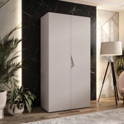 Úzká šatní skříň 100 cm AMARIS 1 - kašmír / kašmírový úchyt