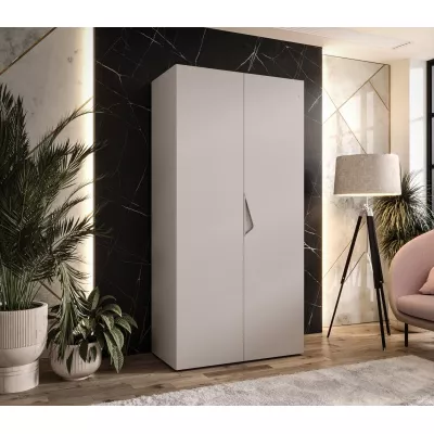 Úzká šatní skříň 100 cm AMARIS 1 - kašmír / kašmírový úchyt