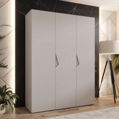 Třídveřová šatní skříň 150 cm AMARIS 1 - kašmír / kašmírové úchyty