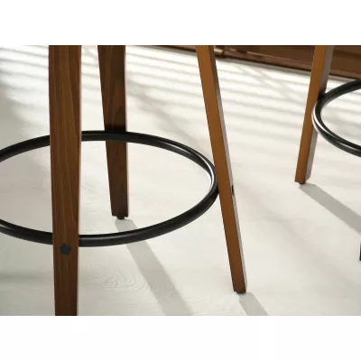 VÝPRODEJ - Designová barová židle MAITE - ořech / černá