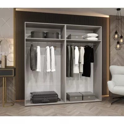 Čtyřdveřová šatní skříň 200 cm AMARIS 1 - kašmír / zlaté úchyty