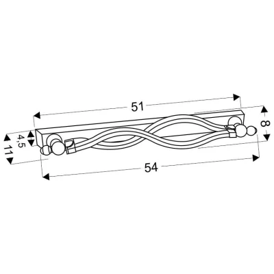 LED nástěnné osvětlení zrcadla ESSE - 12W, 4000K (denní bílá), bílé