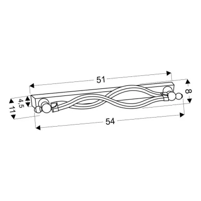 LED nástěnné osvětlení zrcadla ESSE - 12W, 4000K (denní bílá), bílé