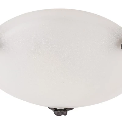 Stropní rustikální osvětlení EVA - 1xE27, 60W, 32cm, kulaté, bílé