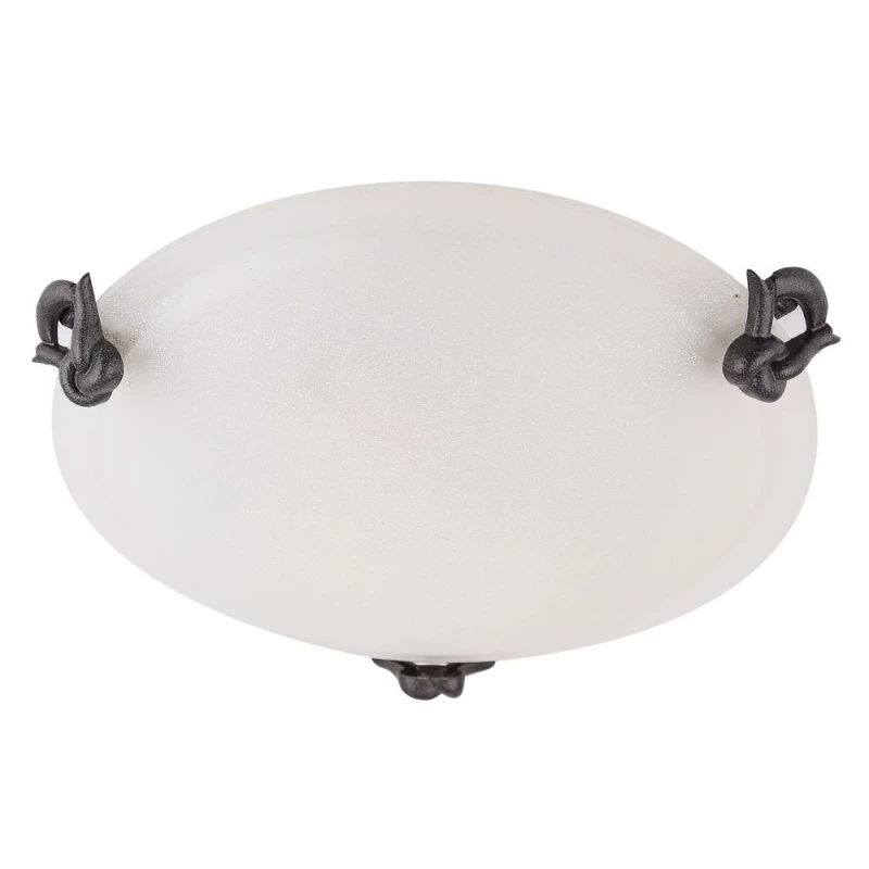 Stropní rustikální osvětlení EVA - 1xE27, 60W, 32cm, kulaté, bílé