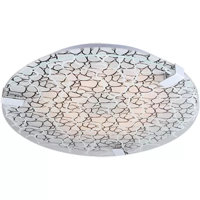 Stropní moderní osvětlení FIERA - 3xE27, 50W, 40cm, kulaté, bílé / černé